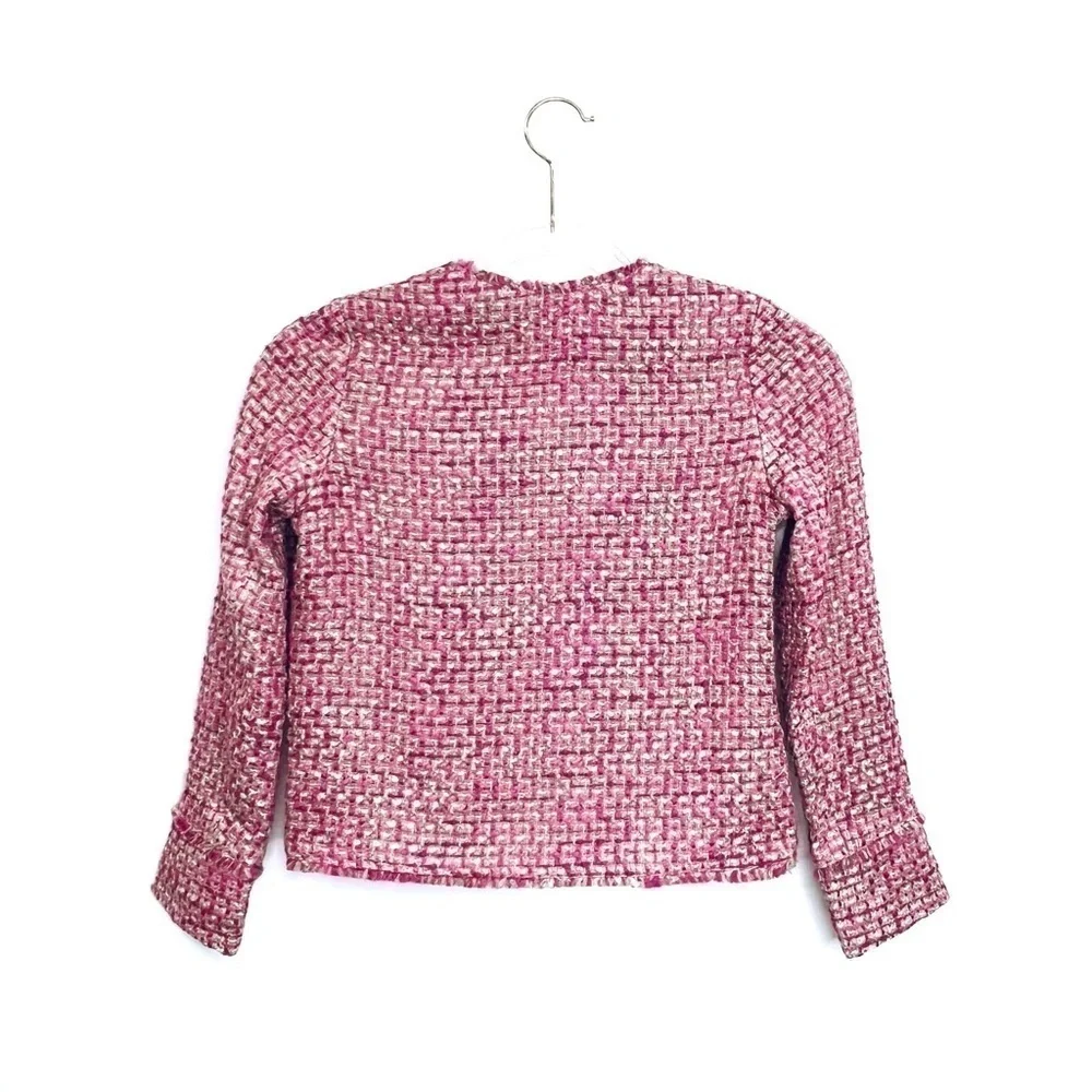 Brooks Bothers Girl’s Tweed Blazer Size 12 Pink Taupe Cream Barbie New NWT